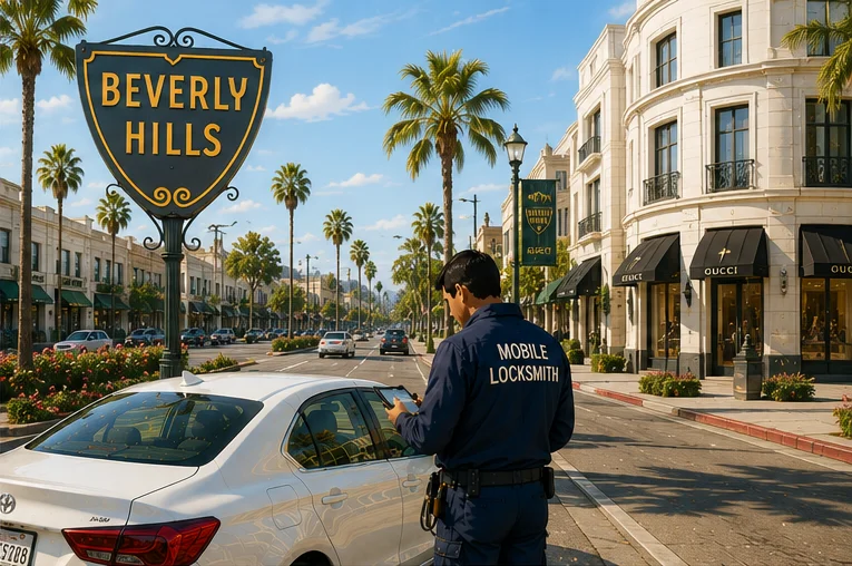 Mobile locksmith service coverage in Beverly Hills, CA