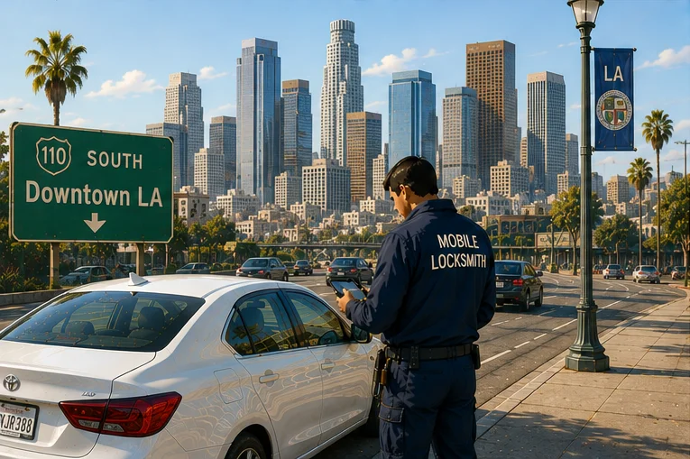 Mobile locksmith service coverage in Downtown LA, CA