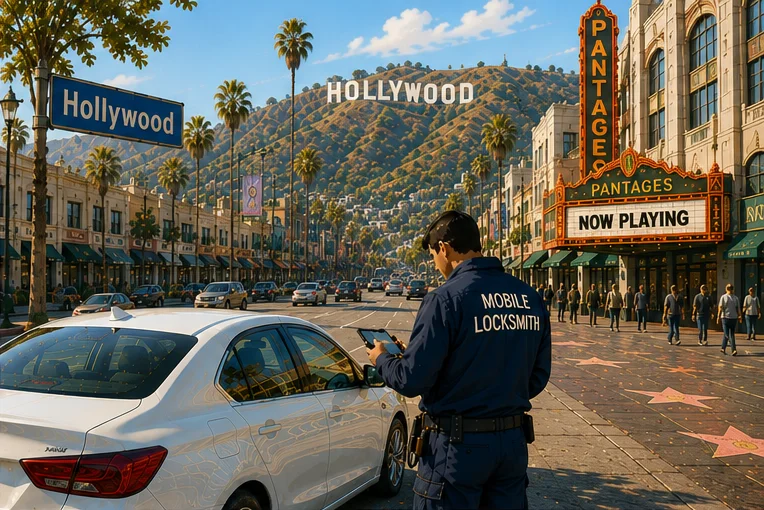 Mobile locksmith service coverage in Hollywood, CA