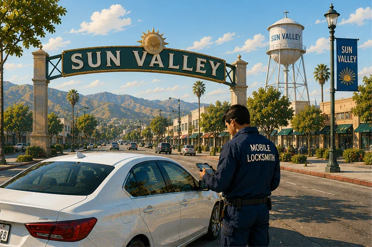 Mobile locksmith service coverage in Sun Valley, CA
