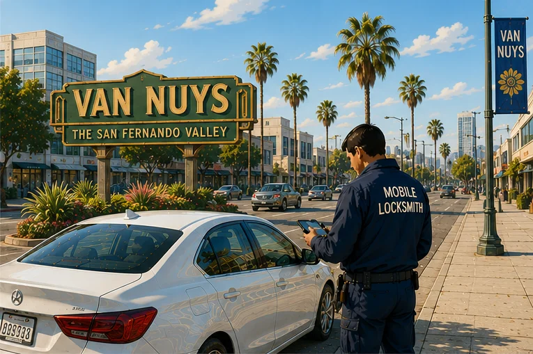 Mobile locksmith service coverage in Van Nuys, CA
